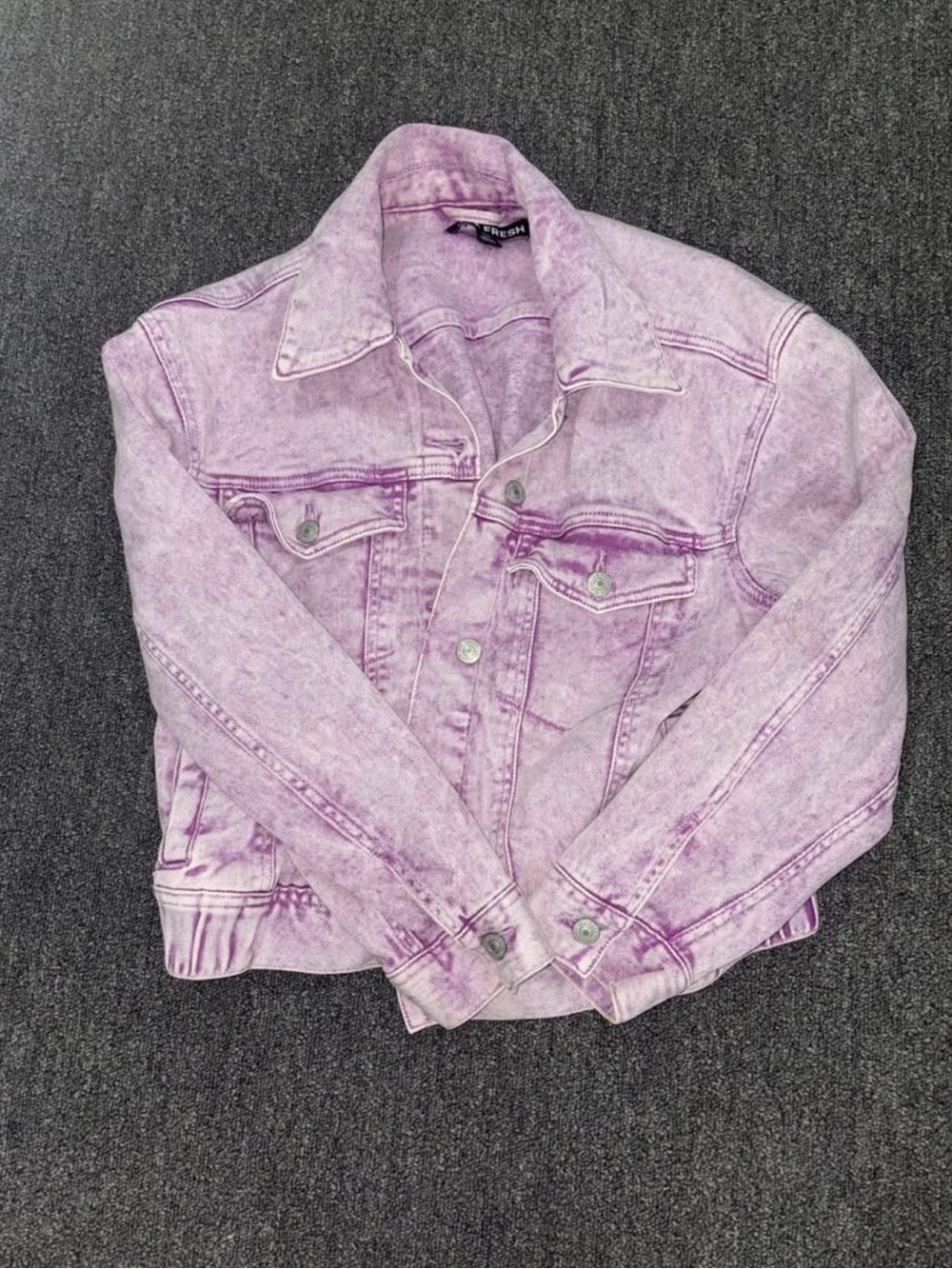 Women’s Purple Acid-Wash Denim Jacket - Joe Fresh